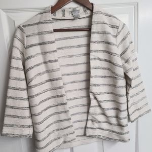 H&M Cream and Blue Cardigan Size S